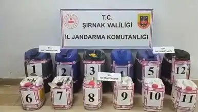Şırnak'ta Narkokapan-11: 375 Litre Sıvı Metamfetamin Ele Geçirildi